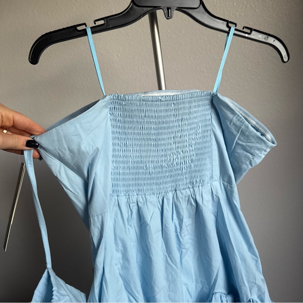 NWT Anthropologie Maeve Strapless Ruffle Mini Dress Sz MP - Picture 13 of 13